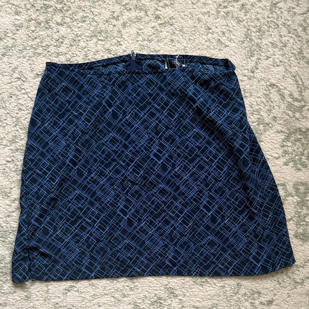 Stylish Blue Geometric Women's Skirt